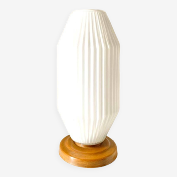 Art deco white opaline table lamp, Italy 1940s