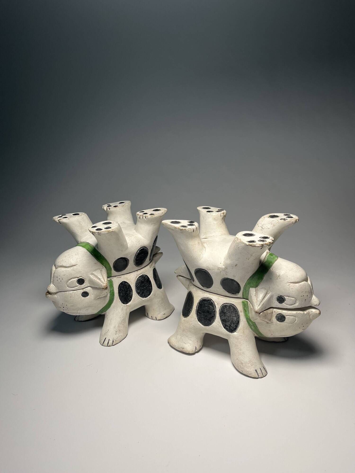 4 wooden animal figurines – Asian folk art, 20th century