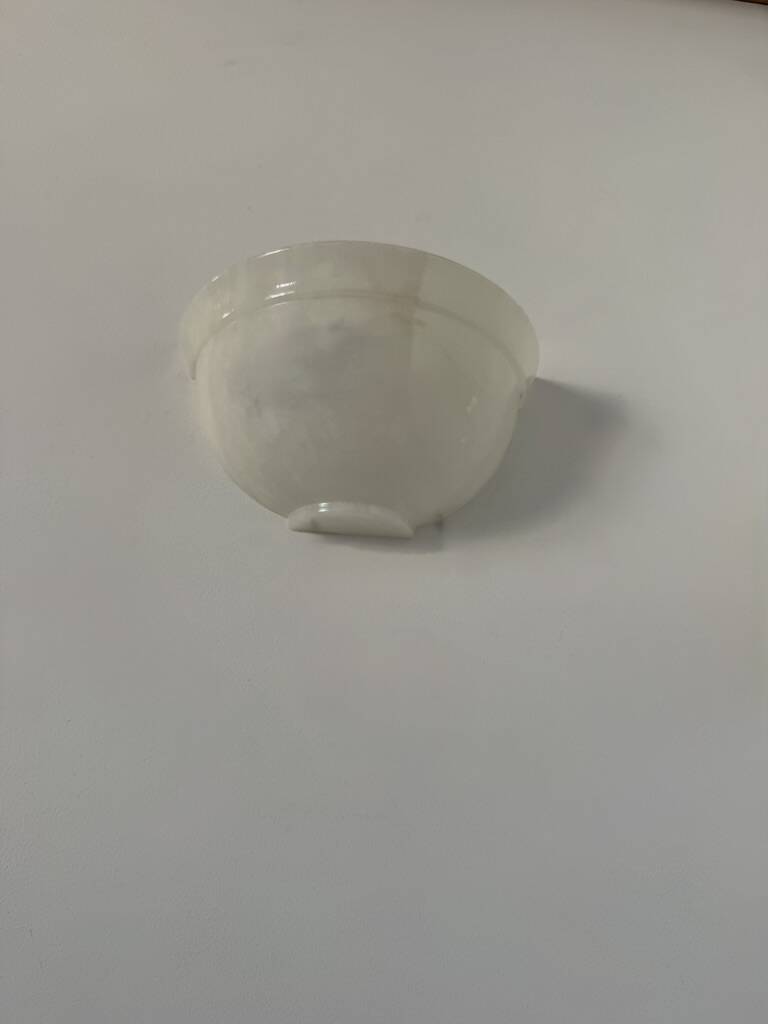 Pair of vintage alabaster wall lights, France, 1970.