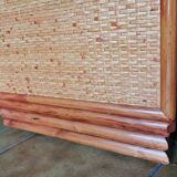 Vintage chest of drawers in rattan and bamboo