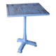 Old bistro table in cast iron and perforated metal, SIGHE Jeune Toulo