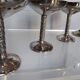 Lot 4 silver metal champagne glasses 1950/60