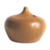 Vase soliflore vintage couleur camel signé