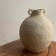 Vase en grès blanc chamotté