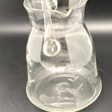 Carafe en verre avec motif Fleurs ciselé