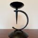 Brutalist wrought iron candle holder from the 60s
