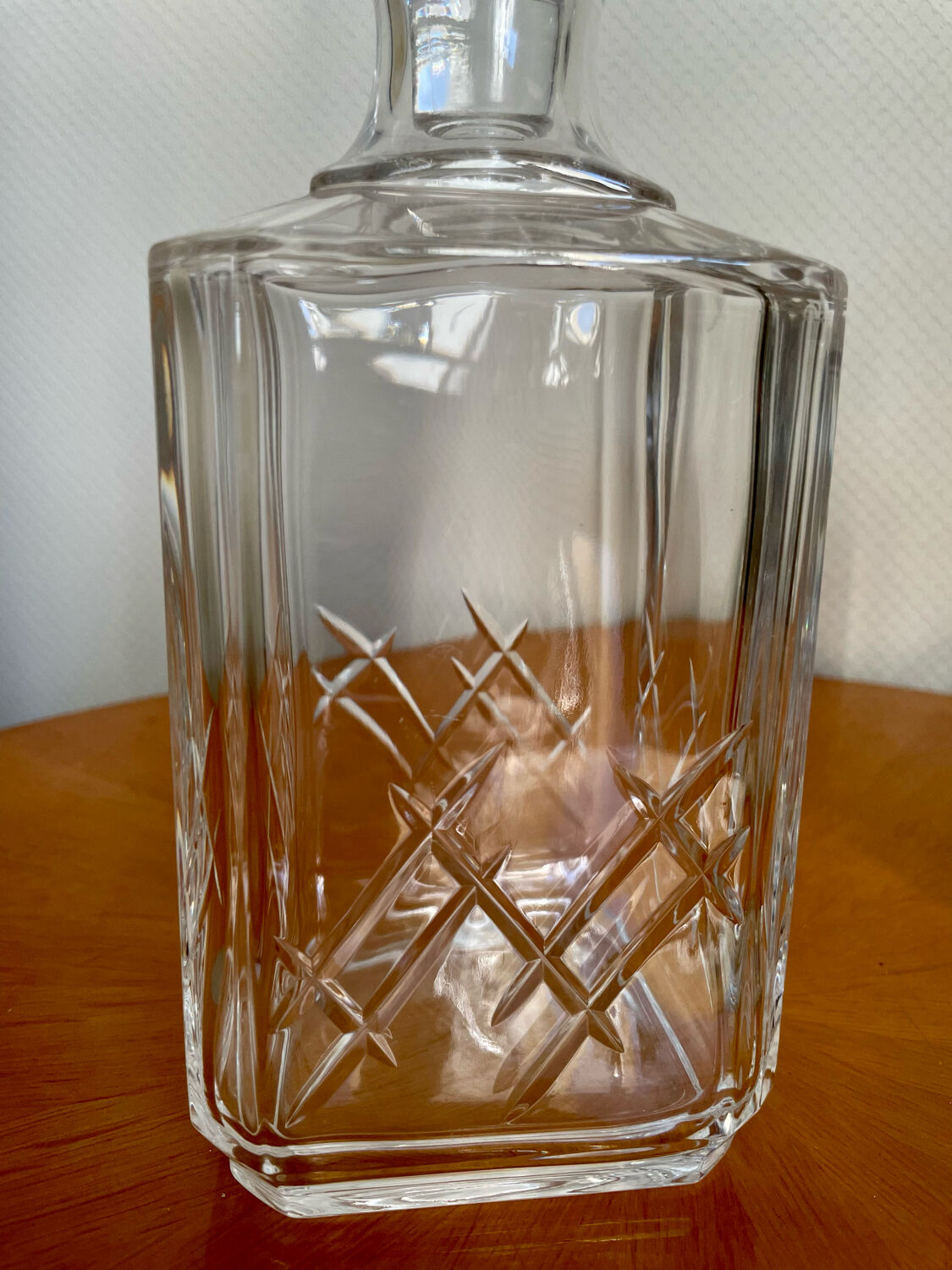 Glass crystal whisky decanter