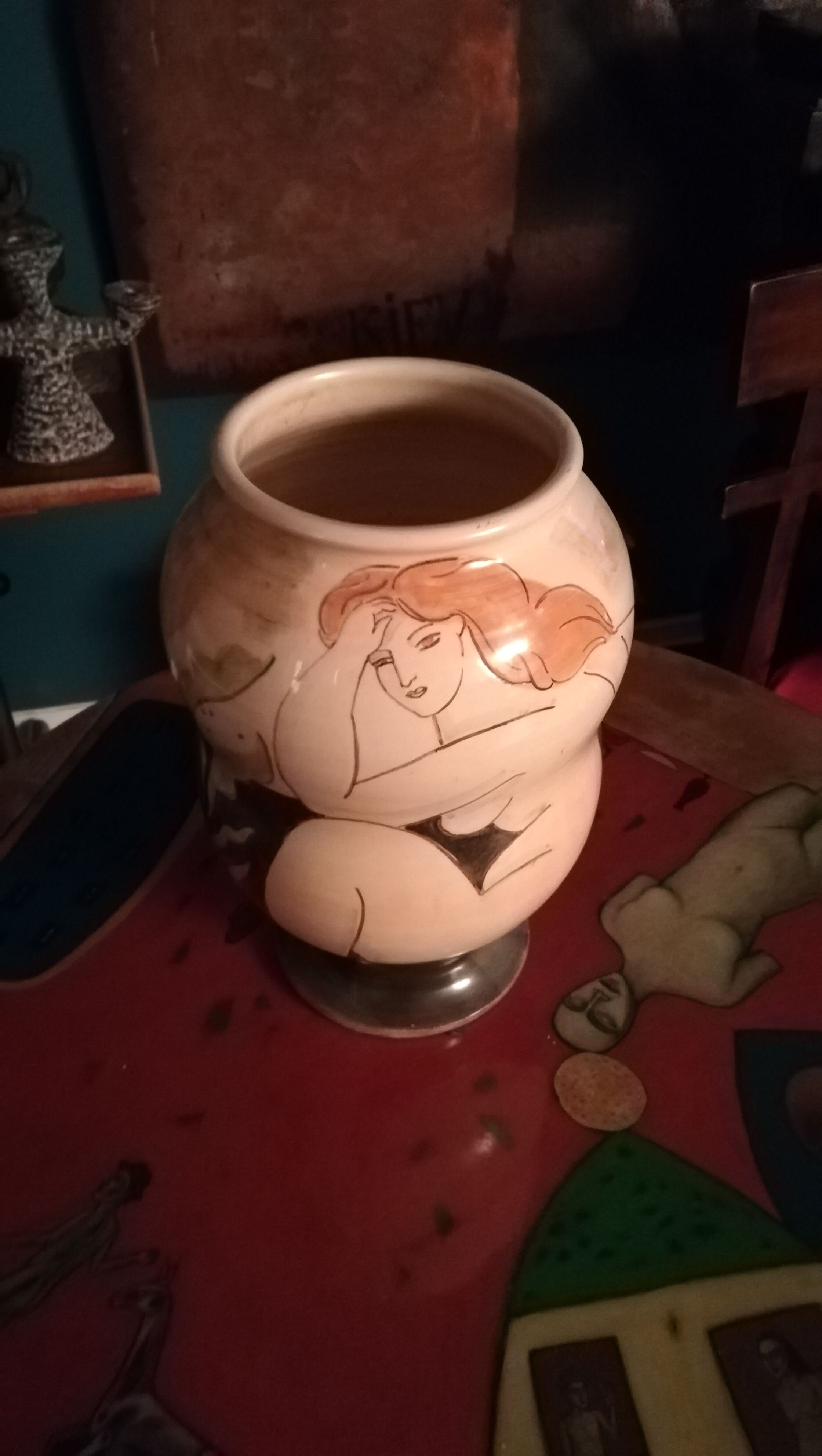 Vase ceramic by Michael kay, signed and dated 2004.