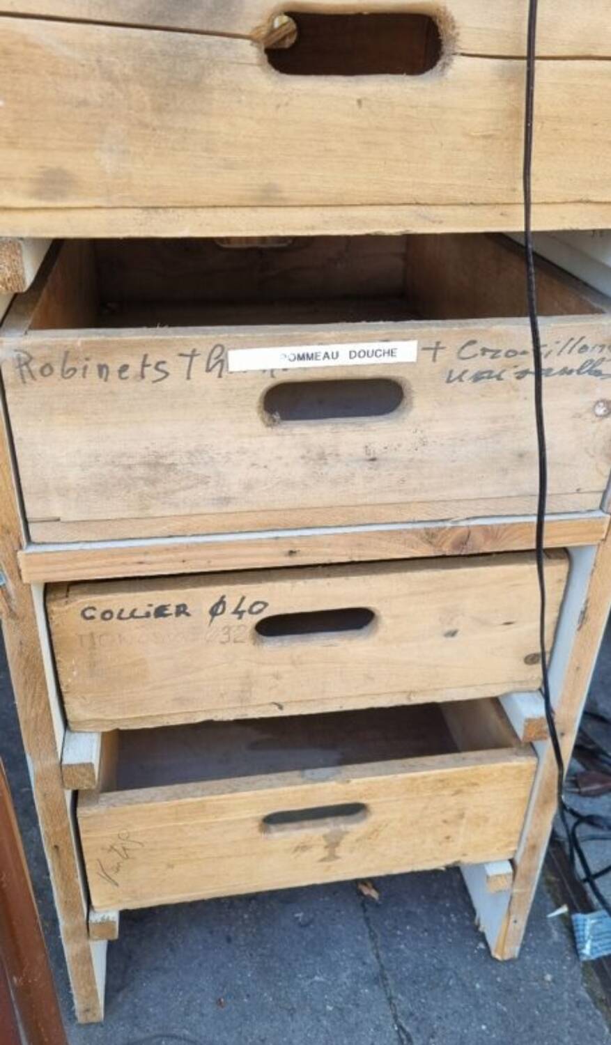 Craft cabinet with drawers