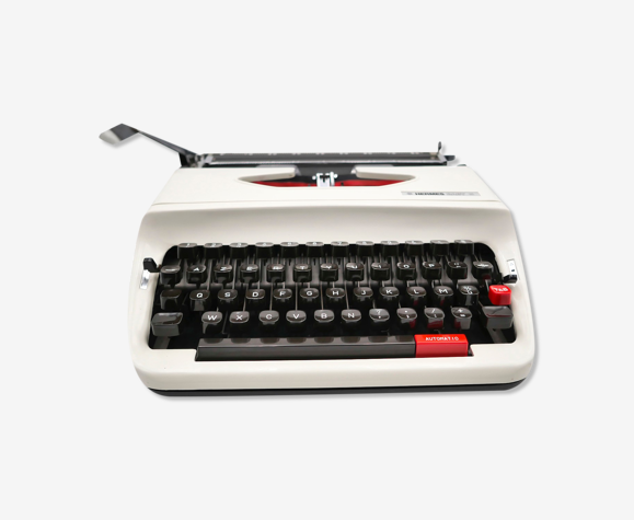 Machine à écrire Hermes baby S blanche révisée ruban neuf