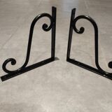 Retro wrought iron bracket set of 2