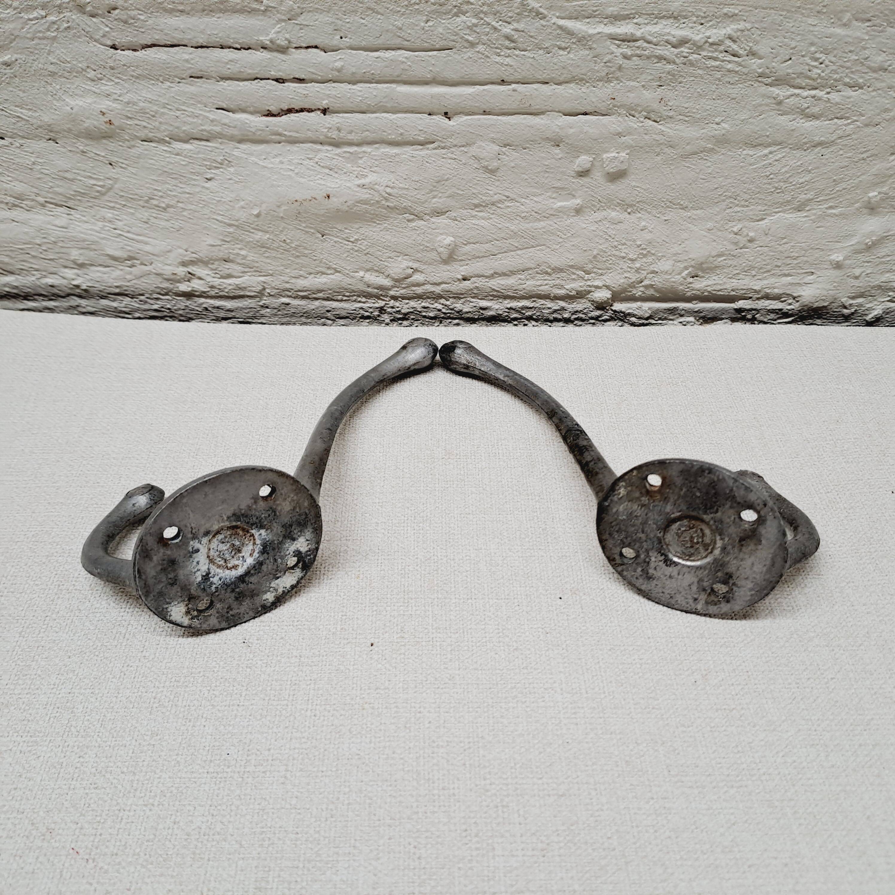 Pair of aluminum coat hooks