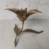 Brass ashtray fleur de lys with petals