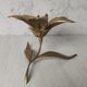 Brass ashtray fleur de lys with petals
