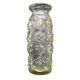Vase avec des roses, moderne du milieu du siècle, en verre pressé, Huta Laura, Pologne, années 1970