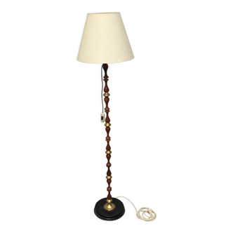 Wooden floor lamp art deco 1950