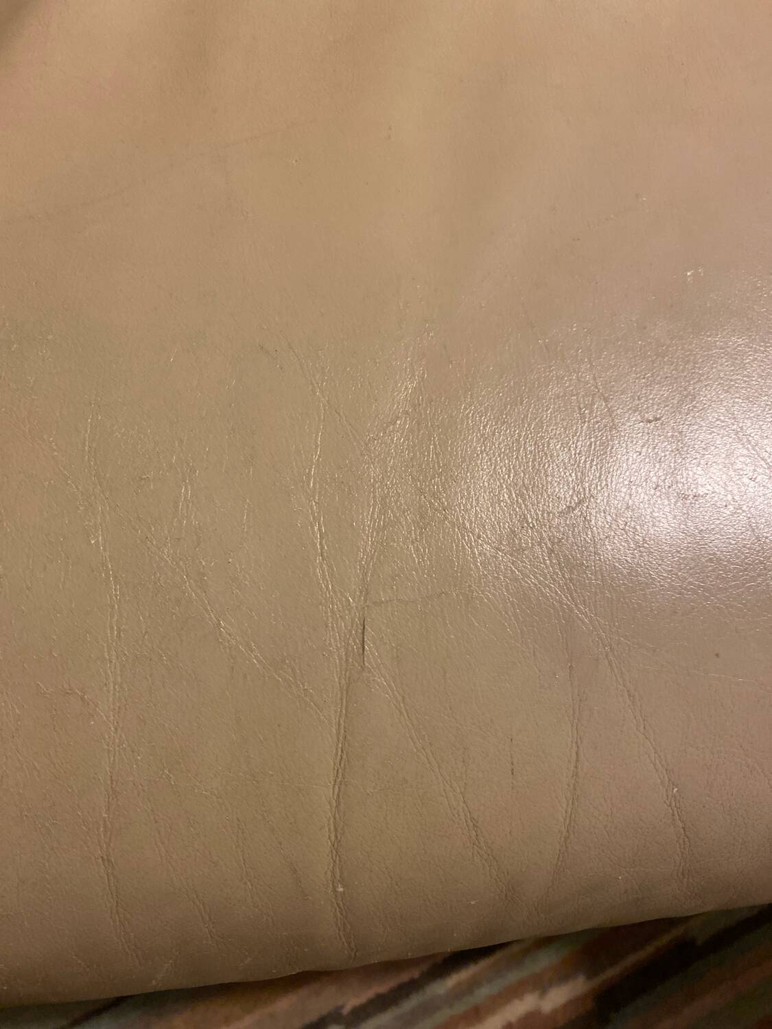 Beige leather canapé by Robin Day for Habitat