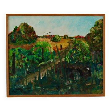 Oil on Swedish canvas "Autumn Landscape", Wimar 48
