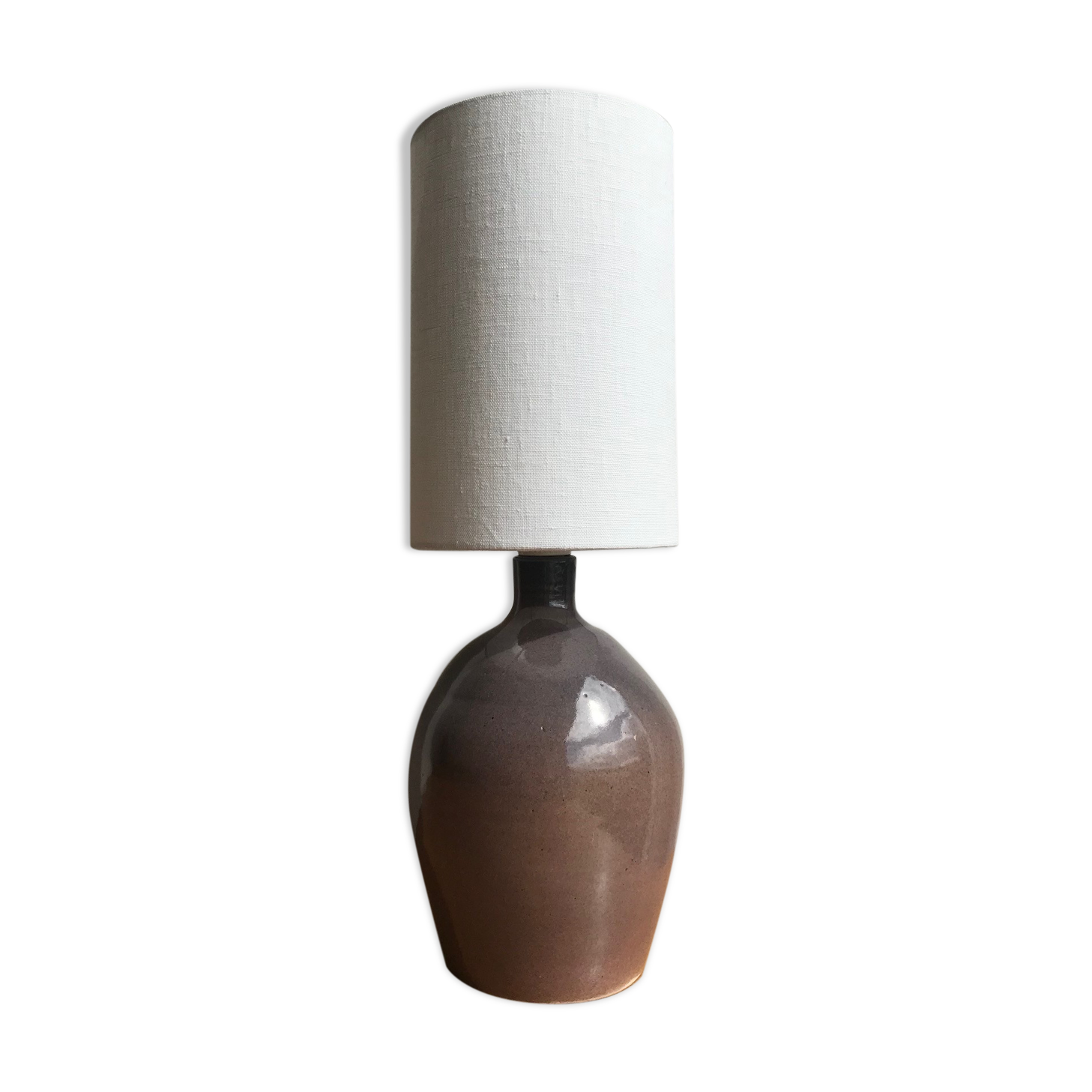 Purple ceramic lamp