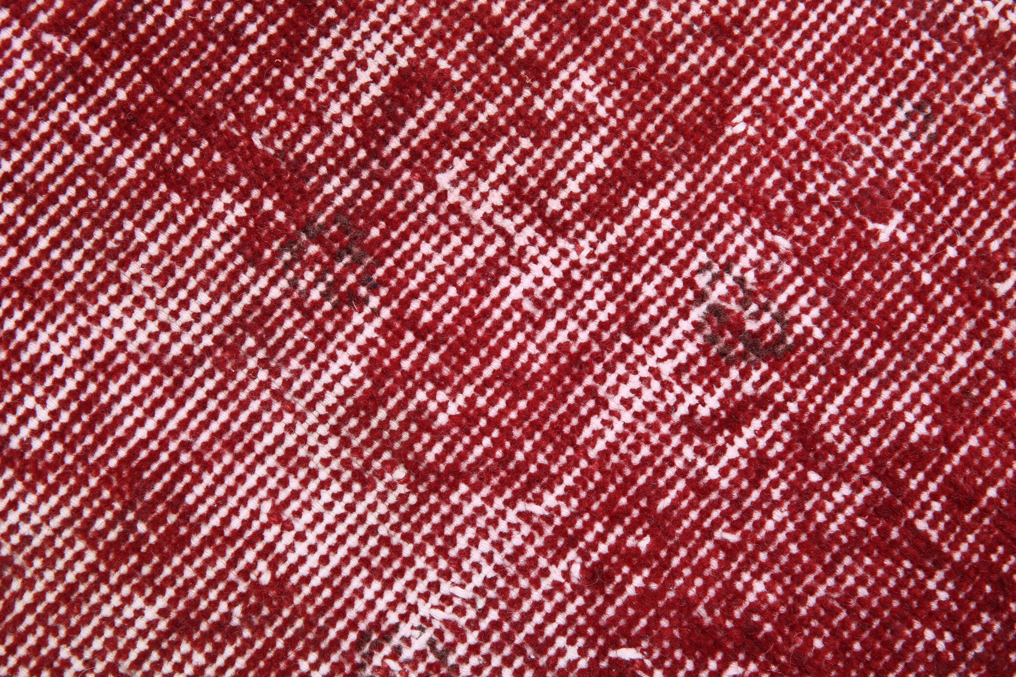 Tapis rouge affligé vintage 195x113cm