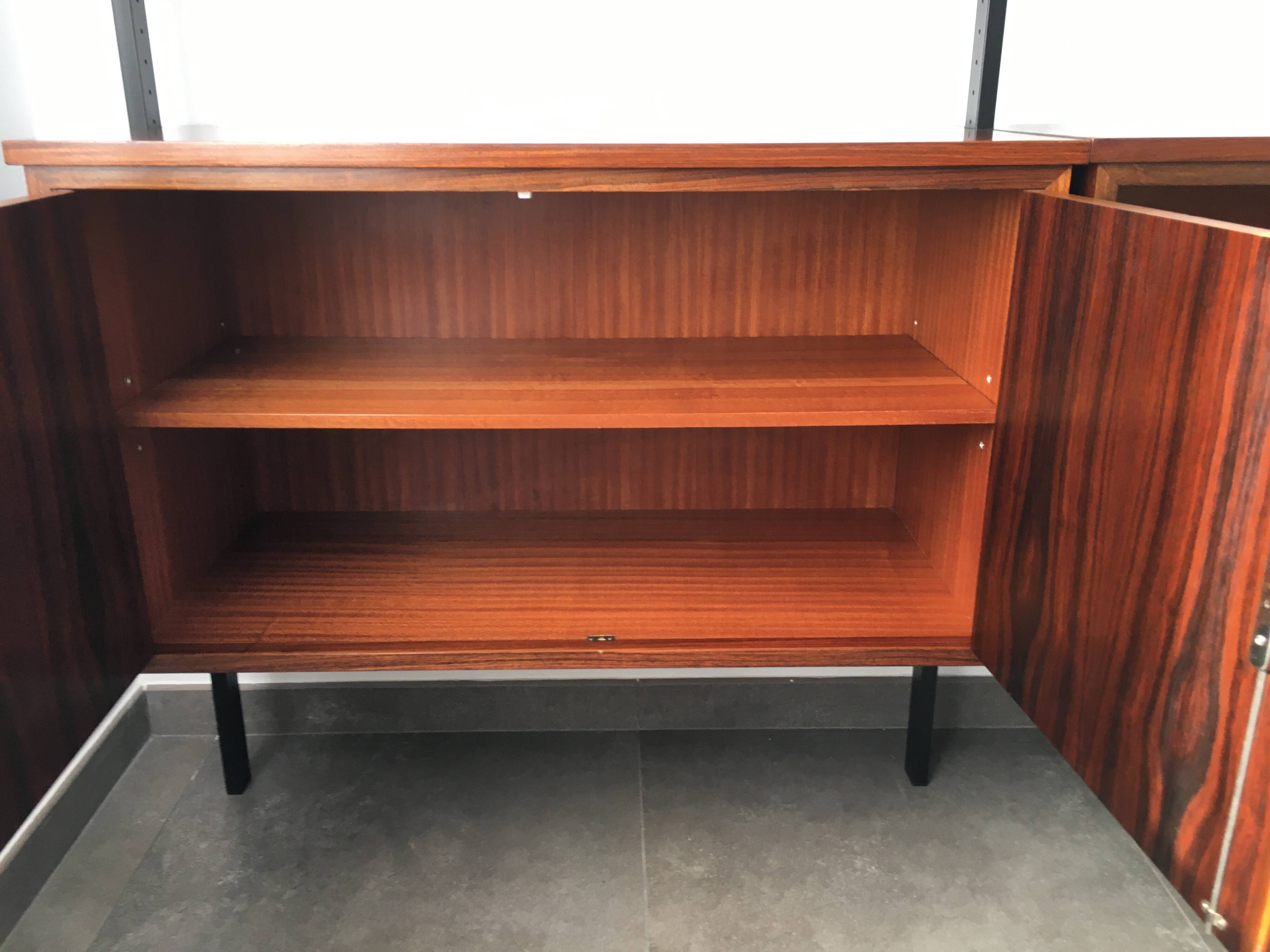 Scandinavian rosewood modular bookcase Pira Mobel system year 60