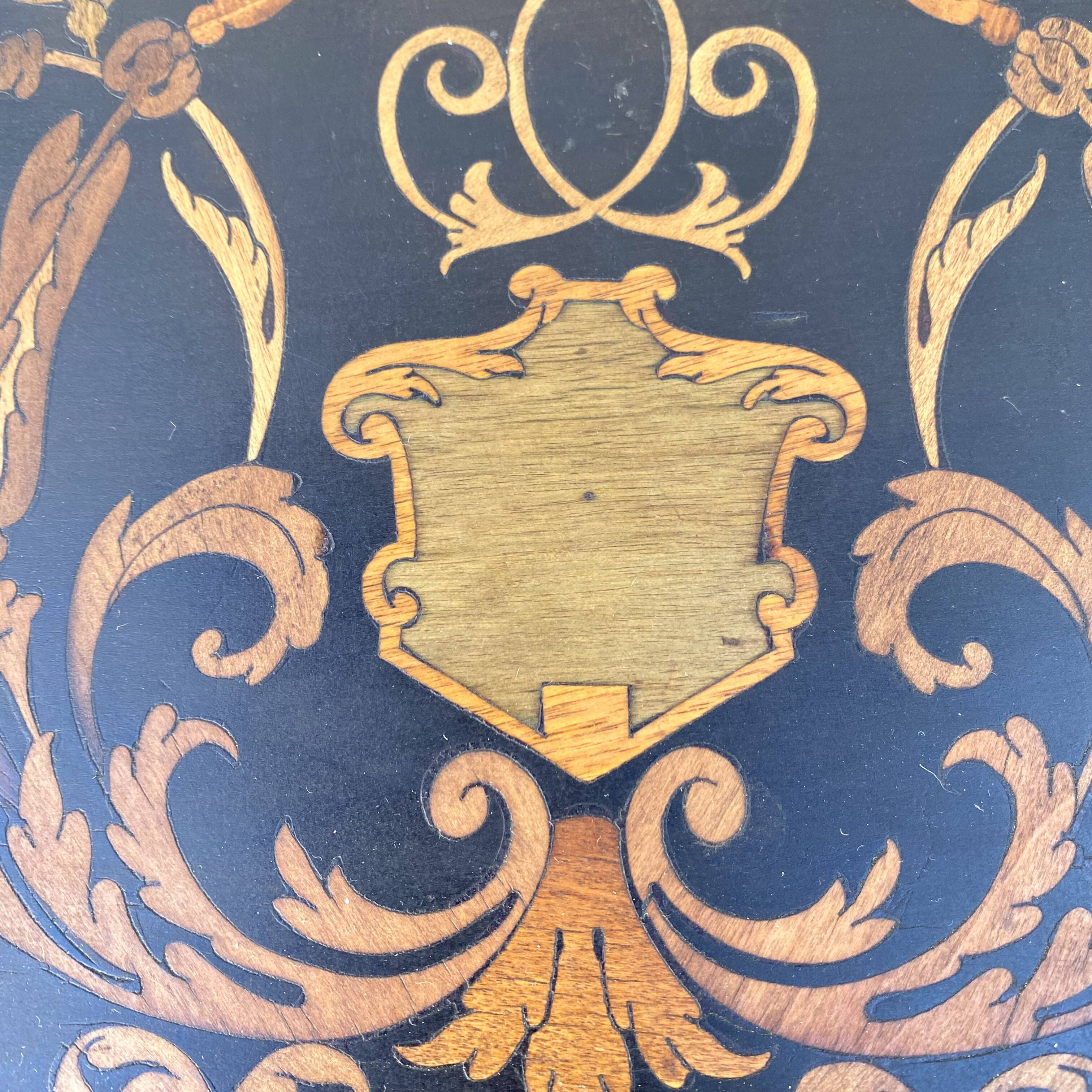 Side table, Napoleon III side table, marquetry