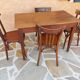 Table et 4 chaises bistrot Baumann vintage années 1960