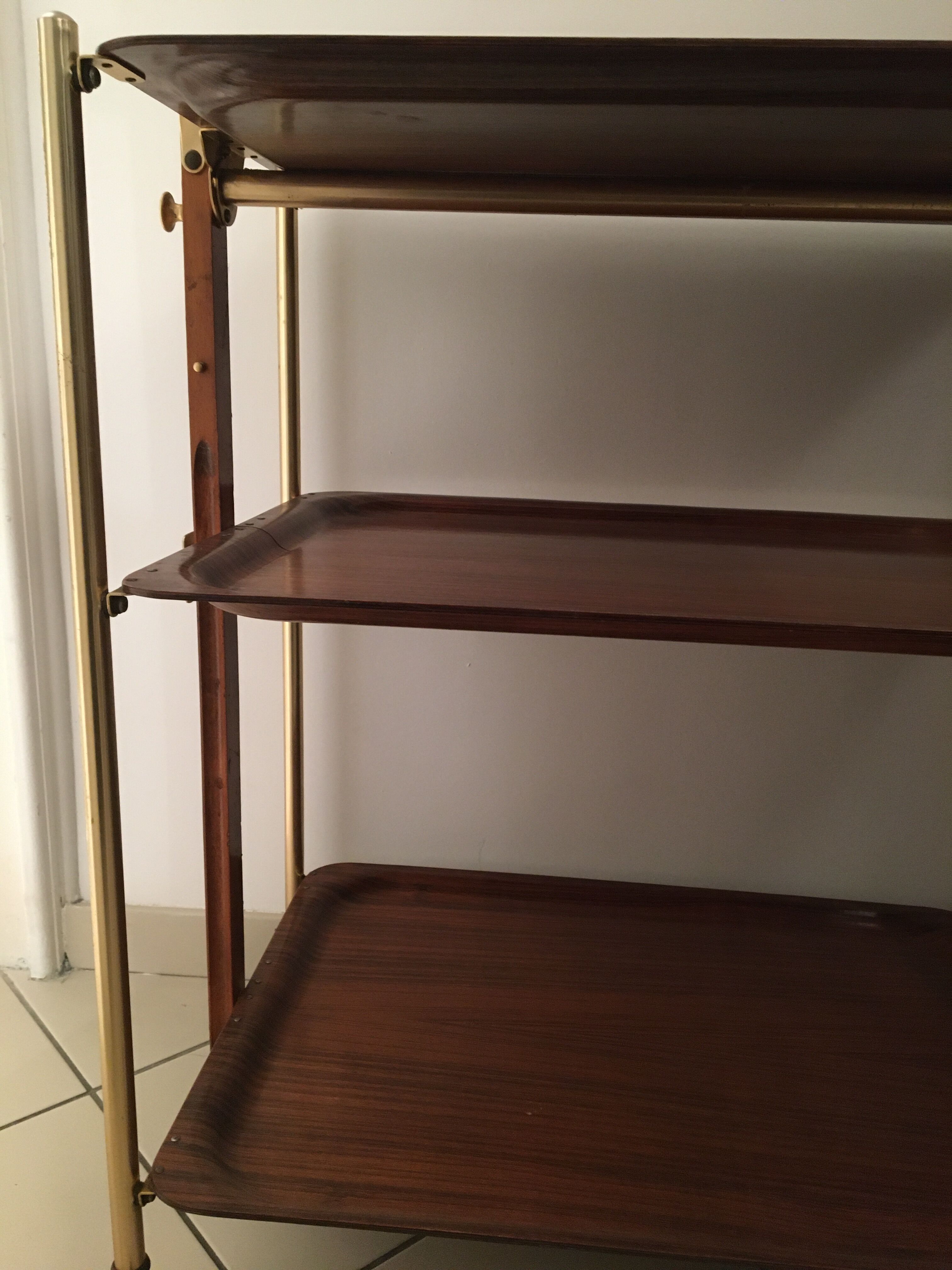 Vintage folding and rolling table