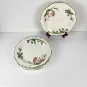 Set of 8 flat plates by Churchill, "Victorian Orchard" model, Staffordshire, England.