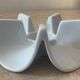 Trio of Arzberg Germany porcelain candle holders