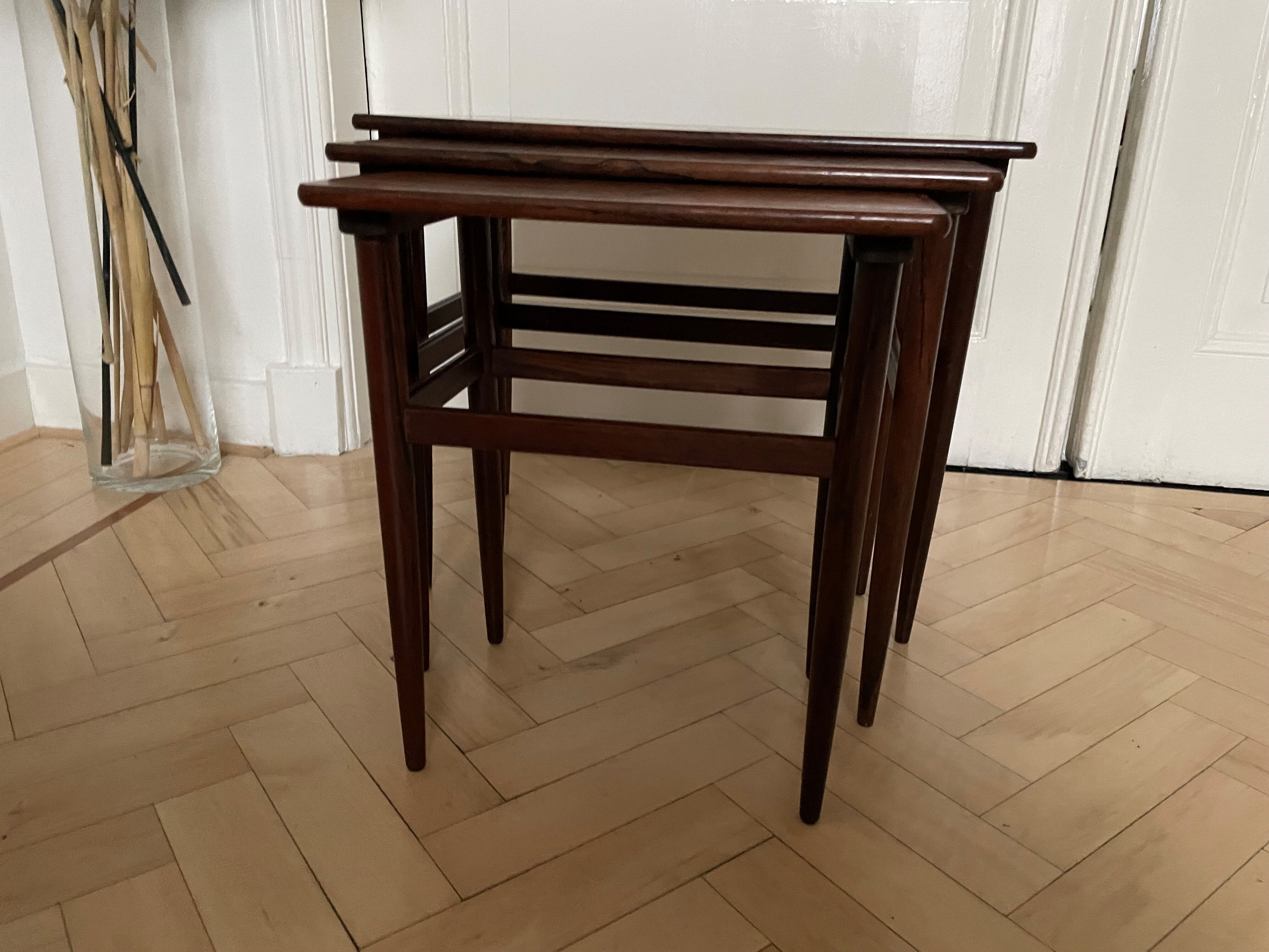 Tables gigognes en palissandre vintage Danemark 1960-1970
