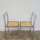 Paire de chaises en métal et cannage style Breuer ,1970