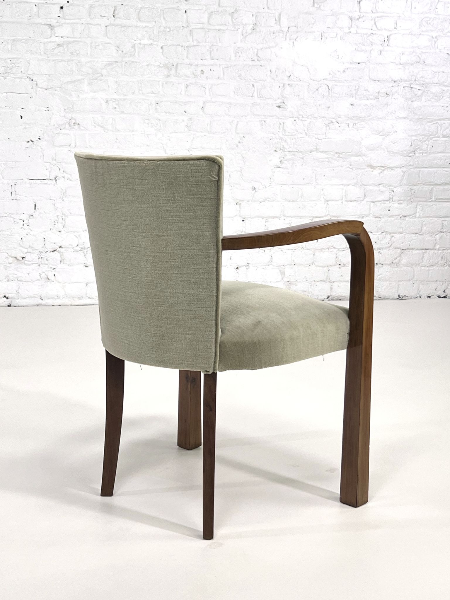 Pair of armchairs art deco 30/40 in wood and velvet