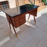 1960s desk with 3 drawers and compass legs