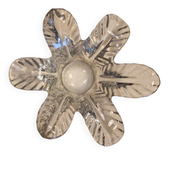 Crystal bowl Art Vannes France – floral design – 1950s–1970s