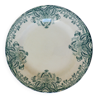 1 round vintage plate A. Lebacqz and M. Bouchart floral pattern 2106213