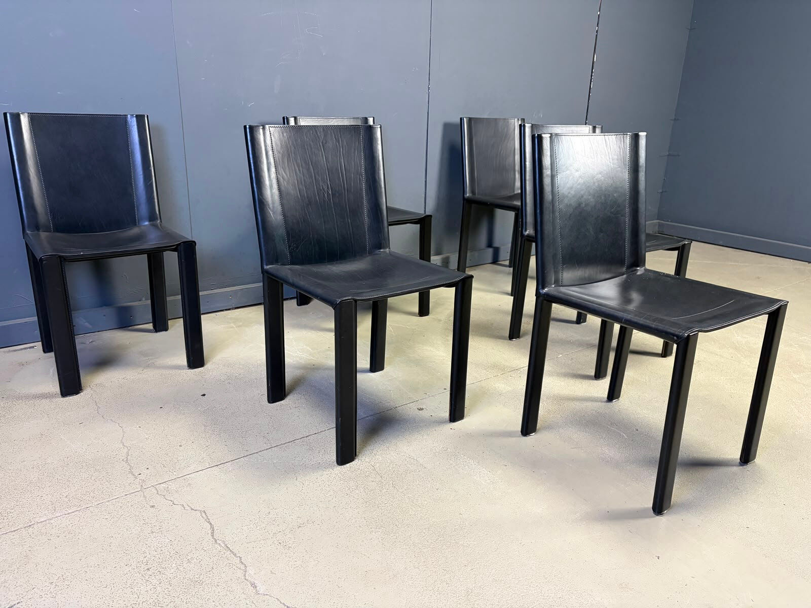 Carlo Bartoli dining chairs for Matteo Grassi, set of 6 - 1980s