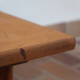 Scandinavian coffee table in ribbed wood