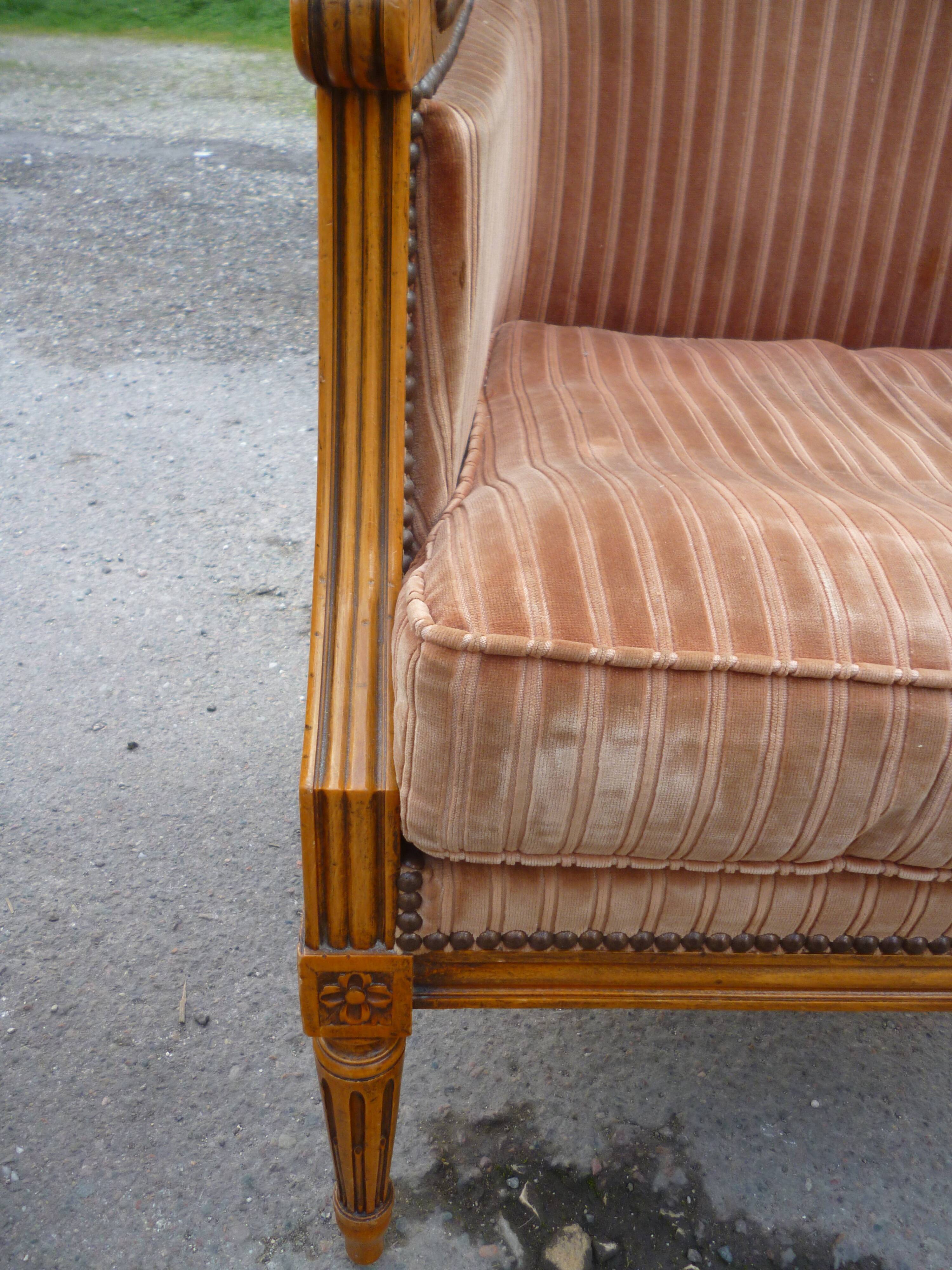 Pair of Louis XVI style armchairs