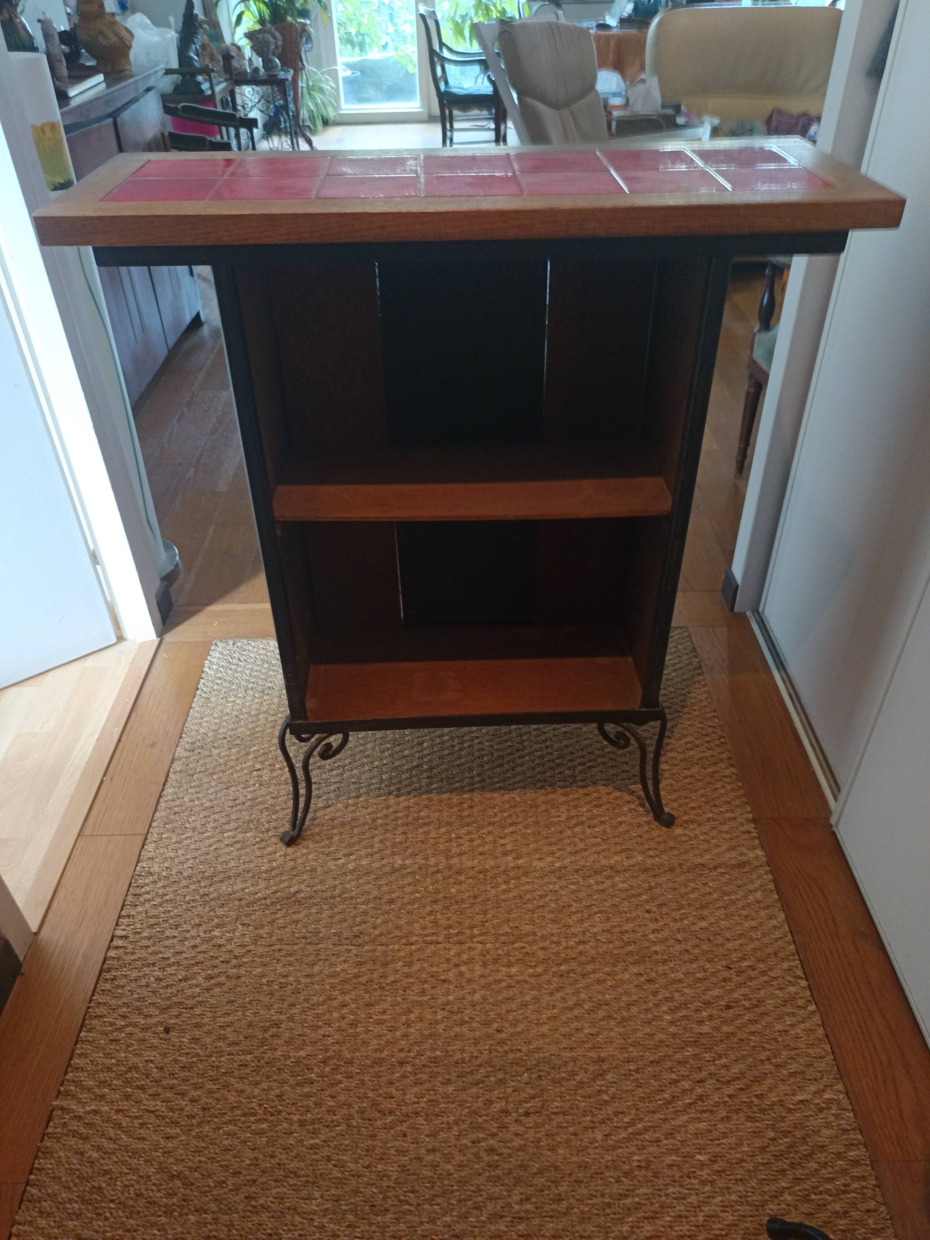 small vintage bar with wrought iron and ceramic tiles