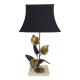 Lampe florale bronze 1970
