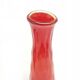 Bean vase, red glass, Ząbkowice, Poland, 1970s