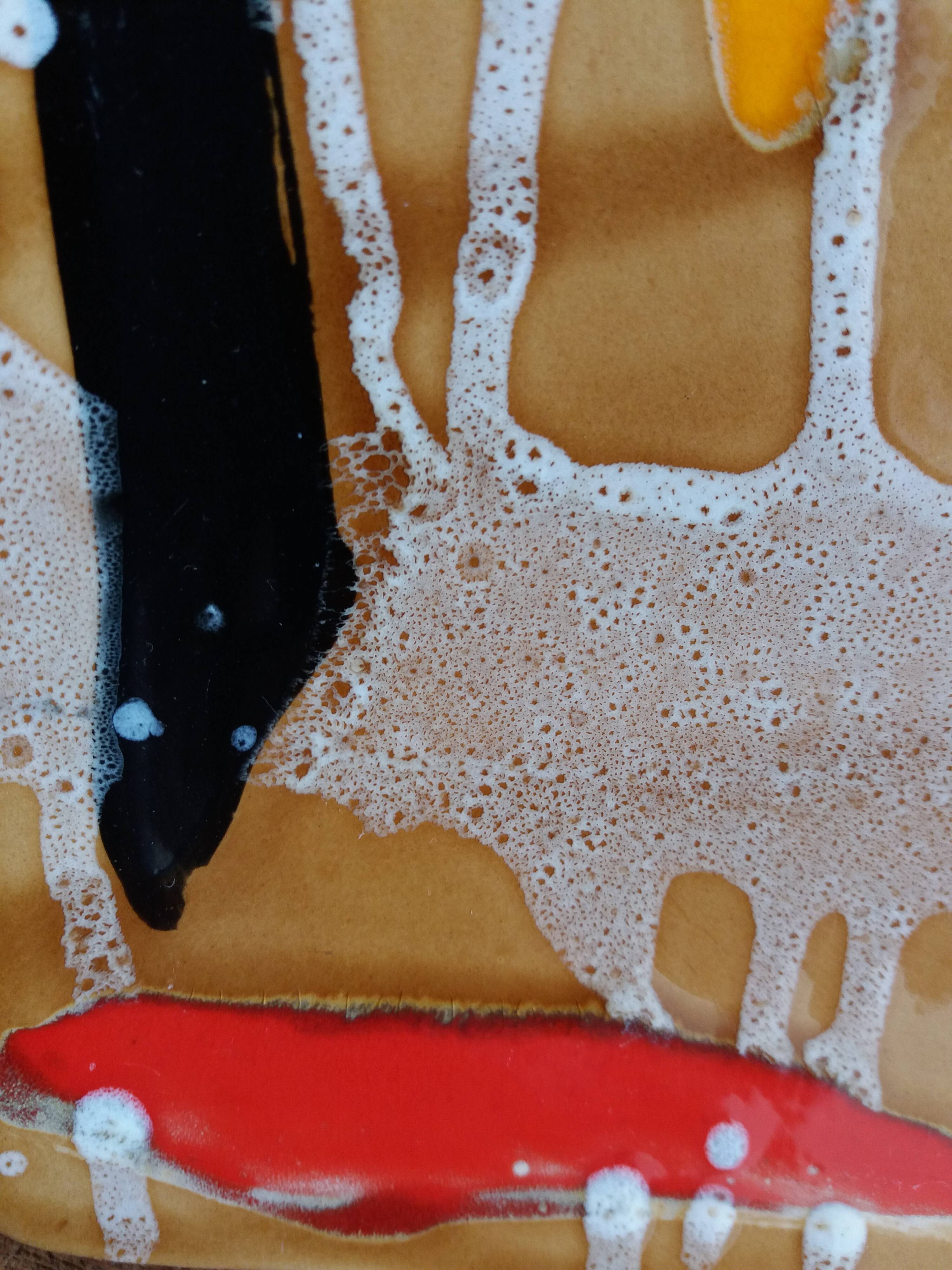 Fruit bowl, ceramic dish Vercor Vallauris style 60s 70s