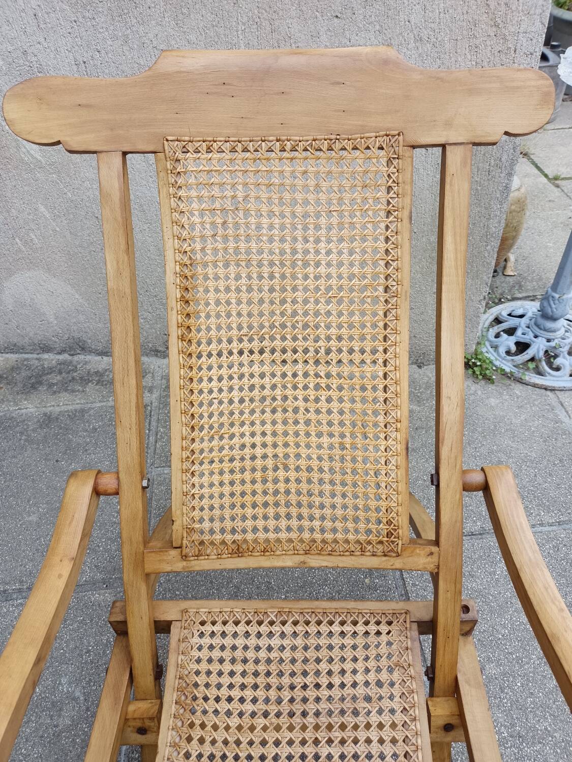 Cane deckchair year 1930