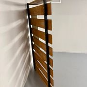 Scandinavian design teak wall unit with entrance door from the 70s