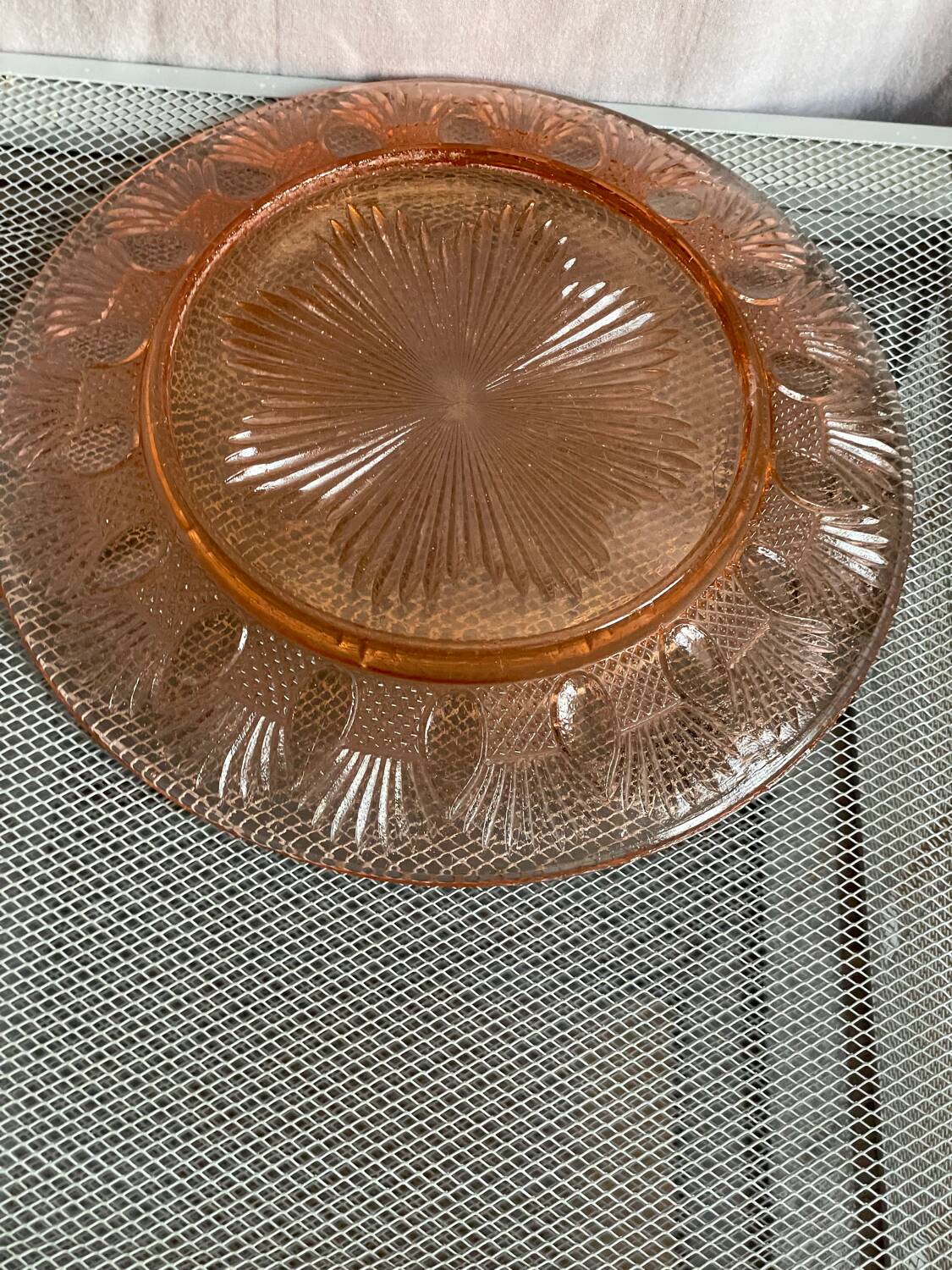 Pink bell, vintage glass, Jeannette