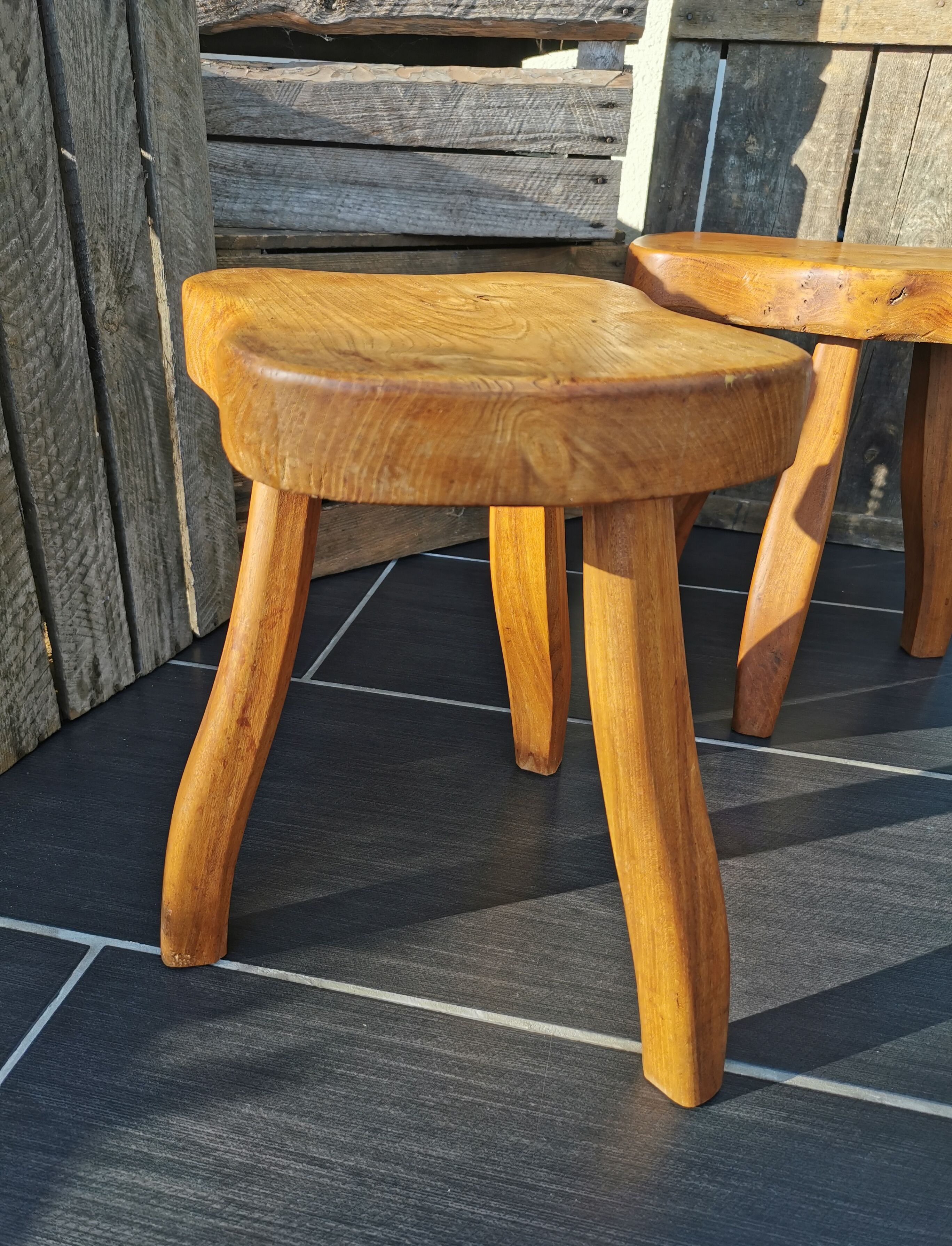 Pair of tripod stools
