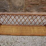 Rattan wall shelf