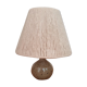 Lampe en grès et abat jour en corde vintage