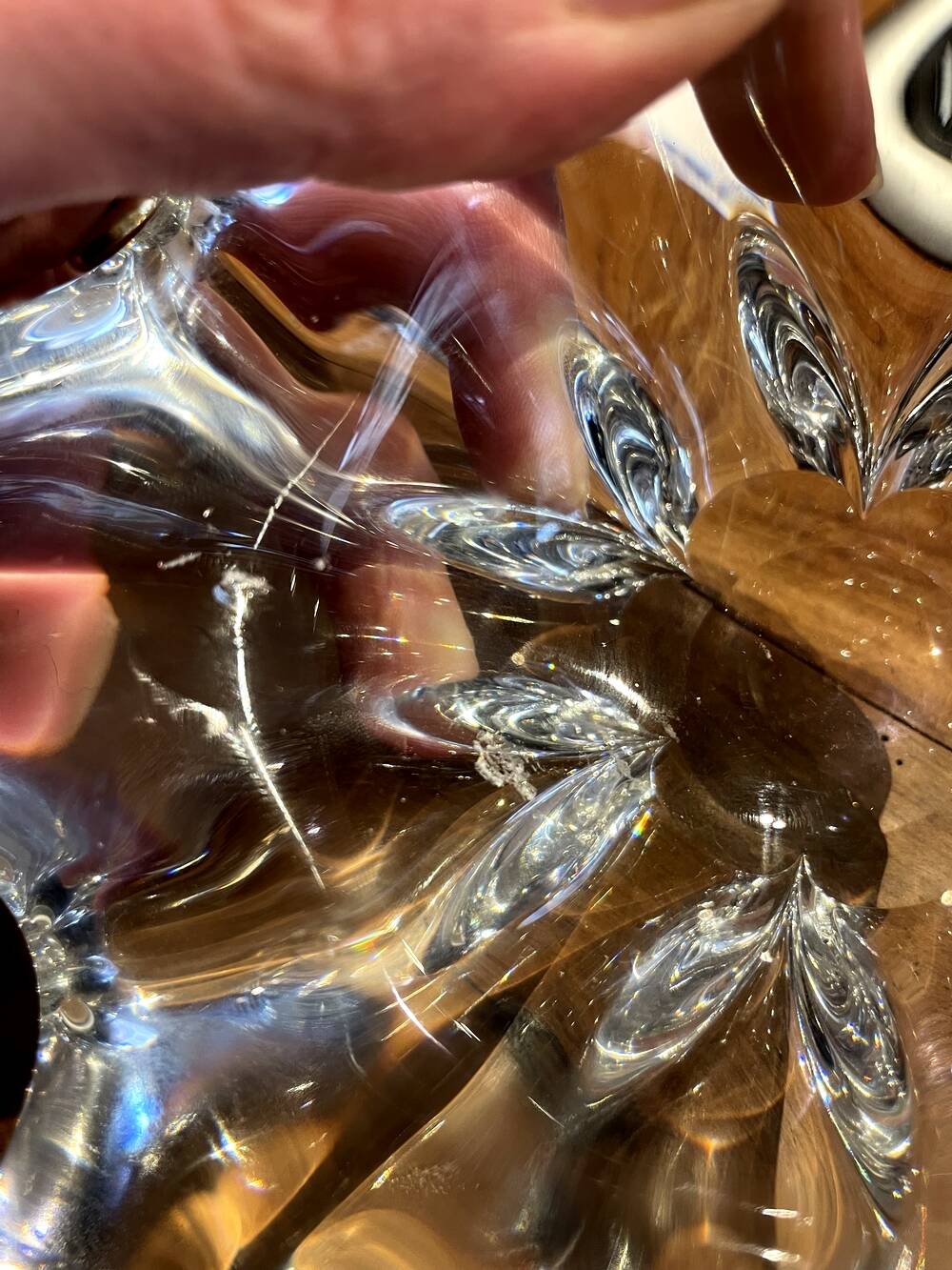 Baccarat crystal ashtray or pocket tray elegant shape